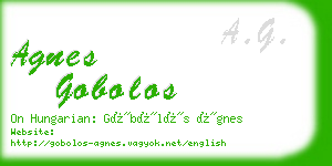 agnes gobolos business card